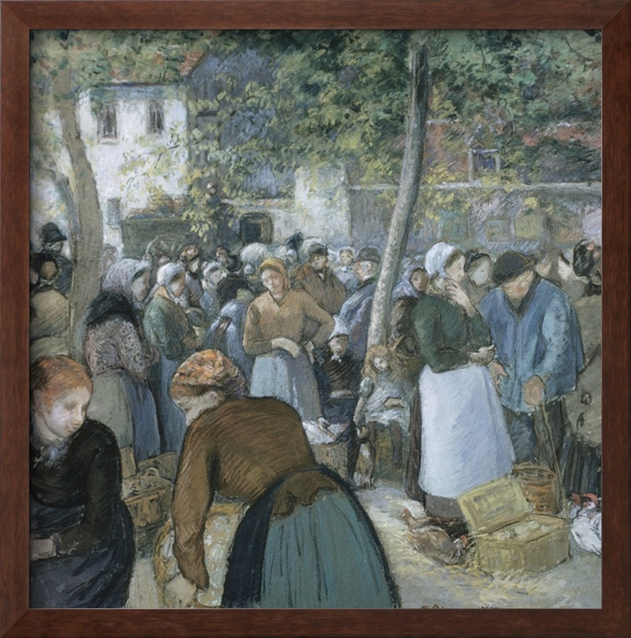 Poultry Market, Gisors - Camille Pissarro Paintings